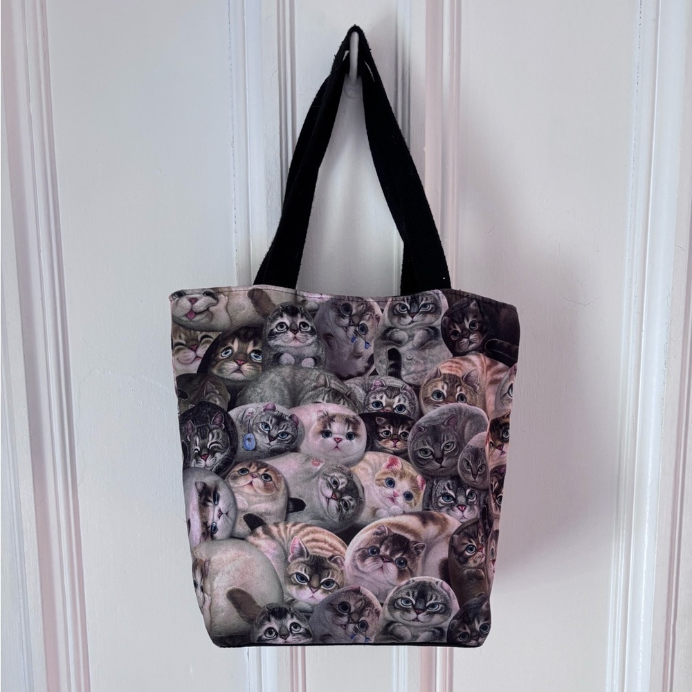 Henry Cats & Friends Small Tote Bag Collage of Cats